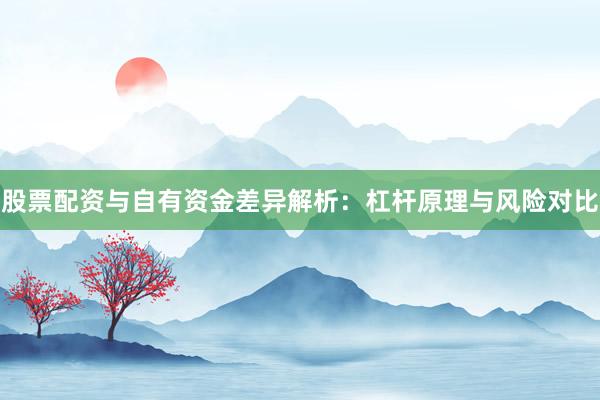 股票配资与自有资金差异解析：杠杆原理与风险对比