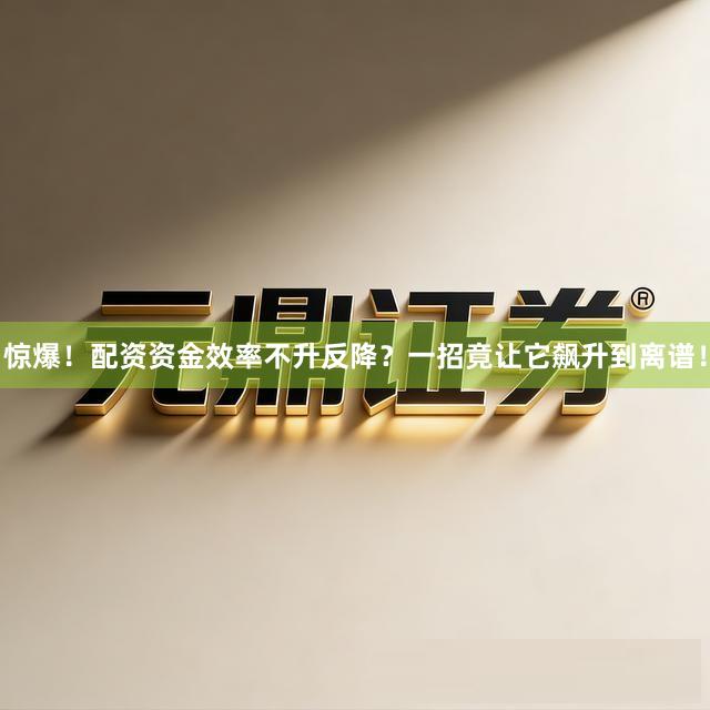 惊爆！配资资金效率不升反降？一招竟让它飙升到离谱！