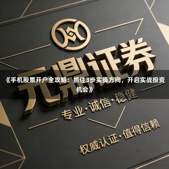 《手机股票开户全攻略：抓住3步实操方向，开启实战投资机会》