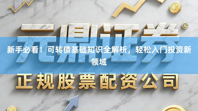 新手必看！可转债基础知识全解析，轻松入门投资新领域