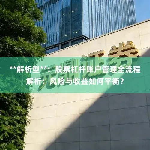 **解析型**：股票杠杆账户管理全流程解析：风险与收益如何平衡？
