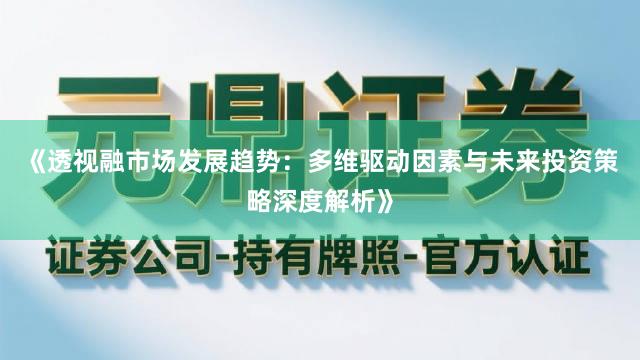 《透视融市场发展趋势：多维驱动因素与未来投资策略深度解析》