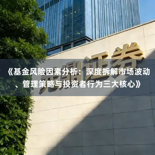 《基金风险因素分析：深度拆解市场波动、管理策略与投资者行为三大核心》