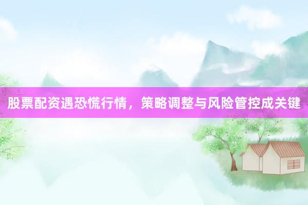 股票配资遇恐慌行情，策略调整与风险管控成关键