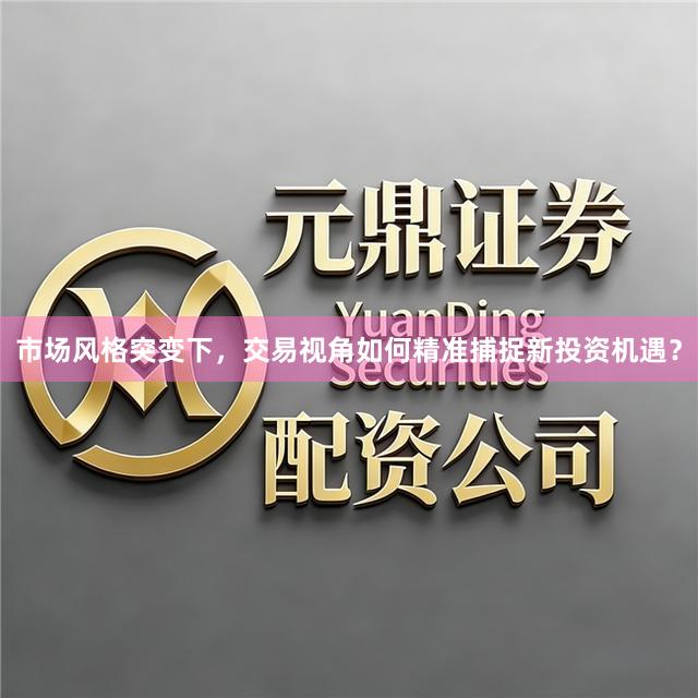 市场风格突变下，交易视角如何精准捕捉新投资机遇？