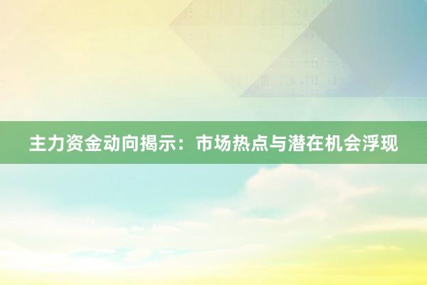主力资金动向揭示：市场热点与潜在机会浮现